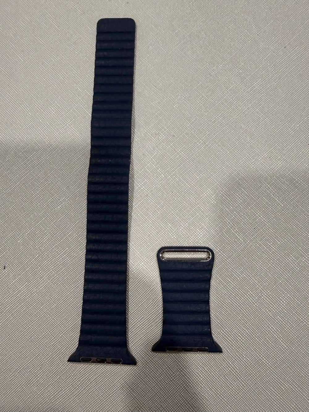 Genuine Apple Leather Loop Blue 42mm 44mm 45mm 46mm Medium